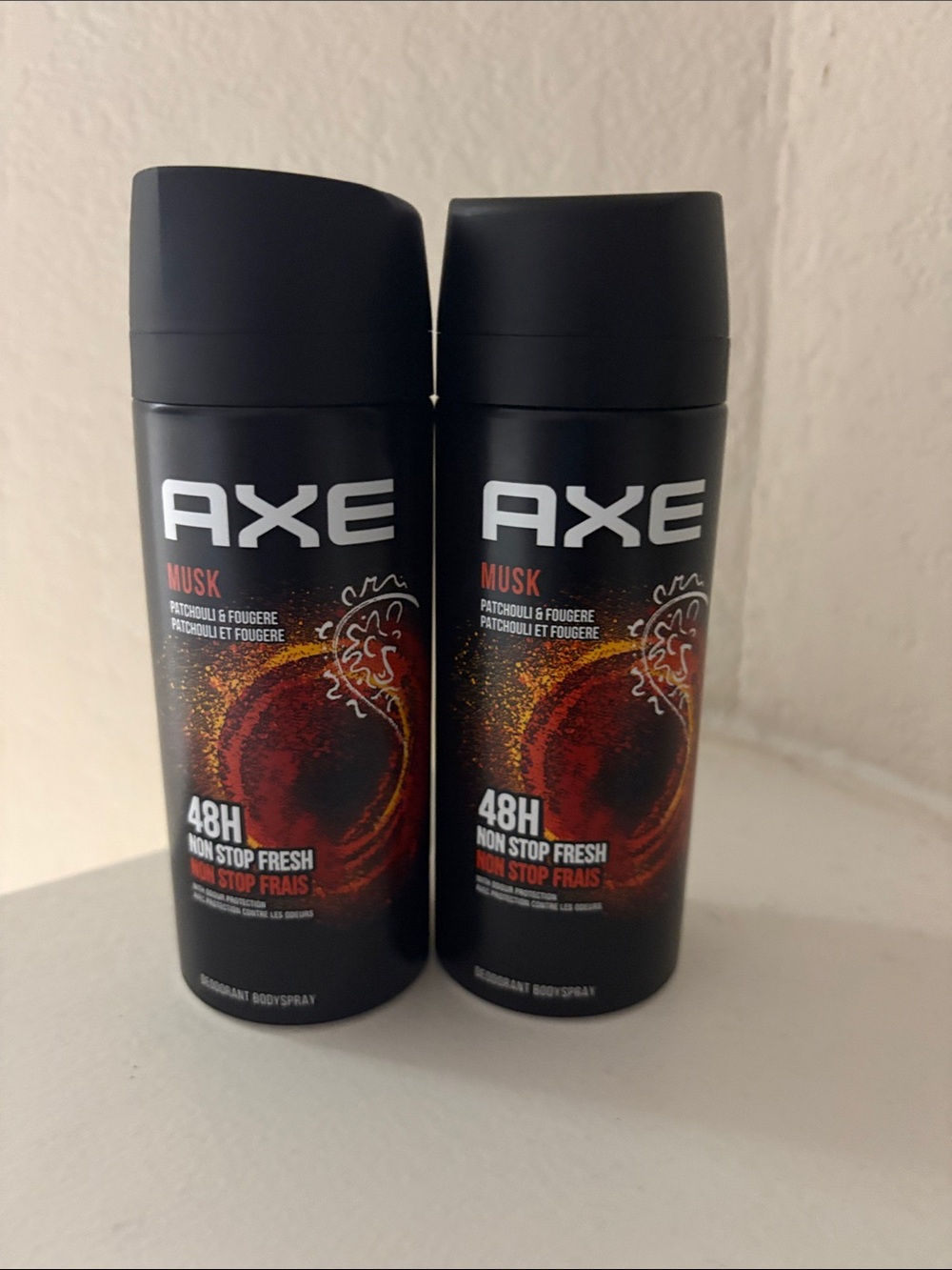 Axe Musk 48h Deodorant Body Spray - Black With Red Accent (2 Pack)